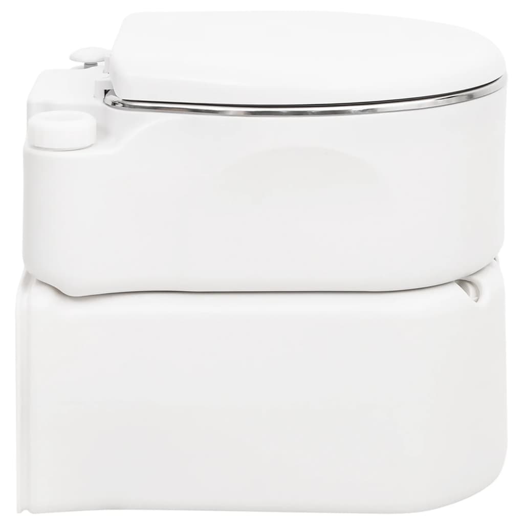 vidaXL Integrated Camping Toilet White 24+17 L HDPE&Steel