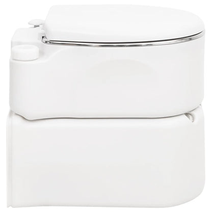 vidaXL Integrated Camping Toilet White 24+17 L HDPE&Steel
