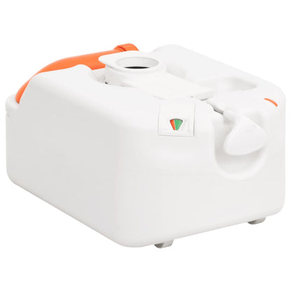 vidaXL Integrated Camping Toilet White 24+17 L HDPE&Steel