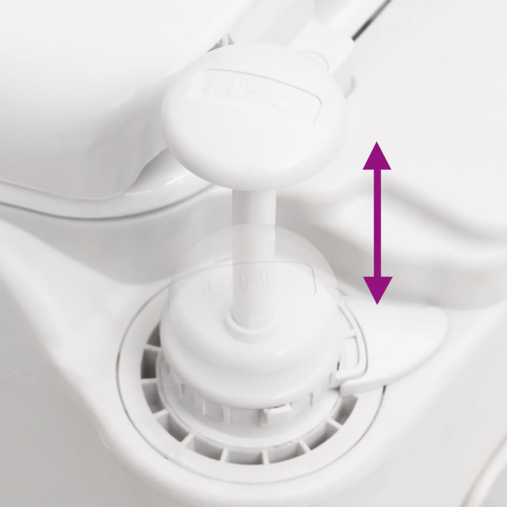 vidaXL Integrated Camping Toilet White 24+17 L HDPE&Steel