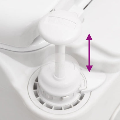 vidaXL Integrated Camping Toilet White 24+17 L HDPE&Steel