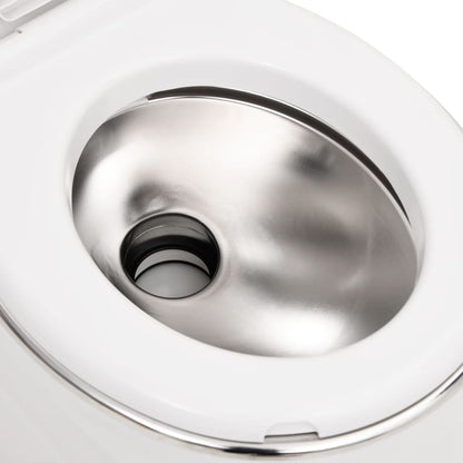 vidaXL Integrated Camping Toilet White 24+17 L HDPE&Steel