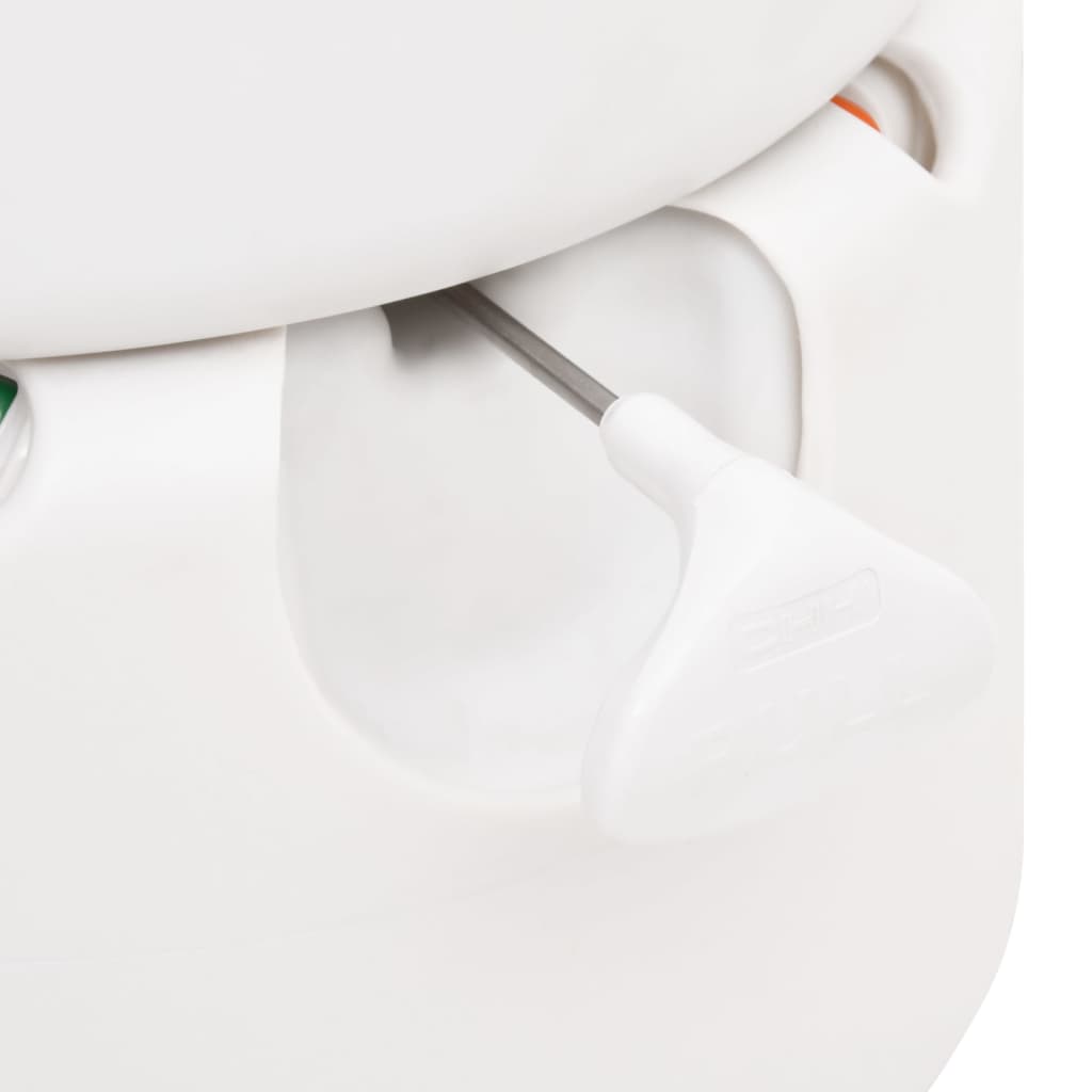 vidaXL Integrated Camping Toilet White 24+17 L HDPE&Enamel