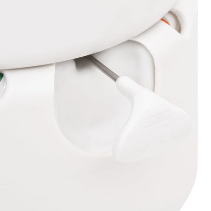 vidaXL Integrated Camping Toilet White 24+17 L HDPE&Enamel