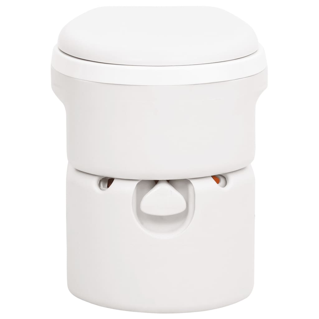 vidaXL Integrated Camping Toilet White 24+17 L HDPE&PP