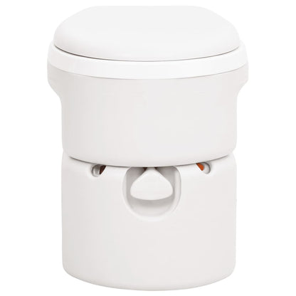 vidaXL Integrated Camping Toilet White 24+17 L HDPE&PP