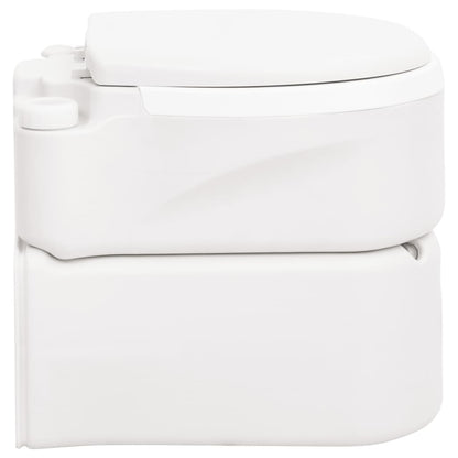 vidaXL Integrated Camping Toilet White 24+17 L HDPE&PP