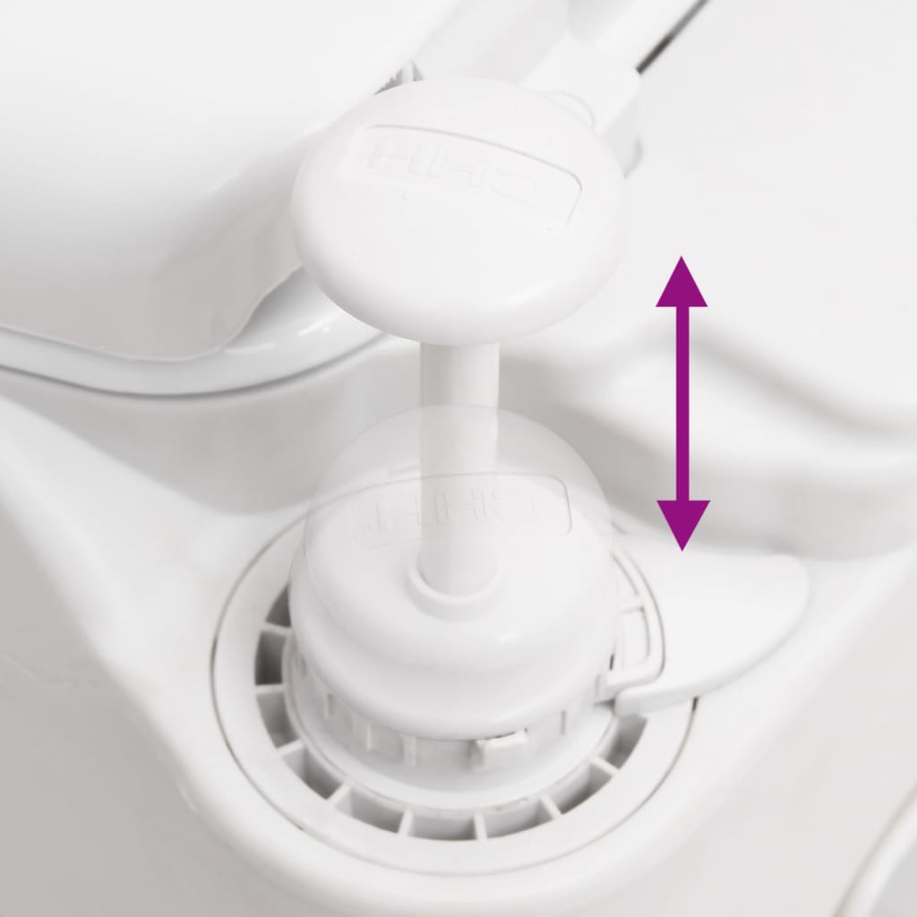 vidaXL Integrated Camping Toilet White 24+17 L HDPE&PP