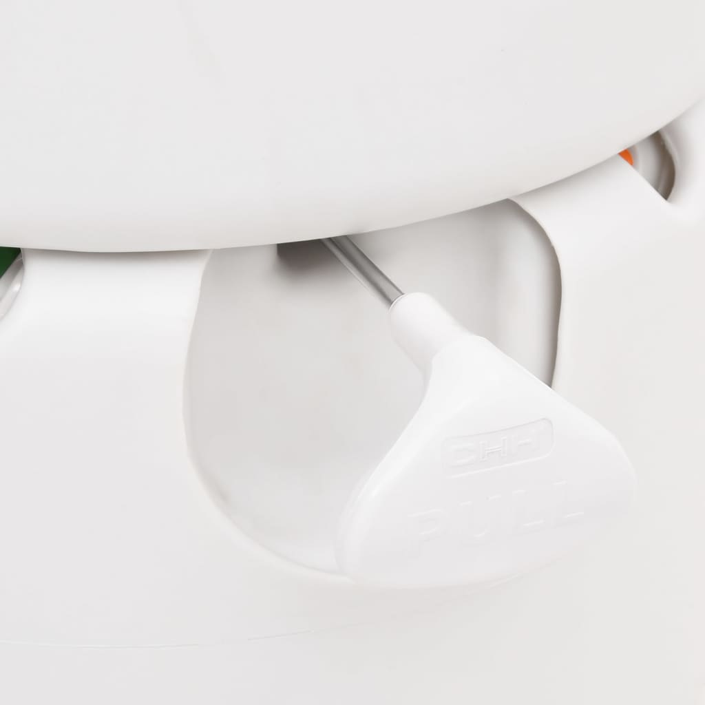 vidaXL Integrated Camping Toilet White 24+17 L HDPE&PP