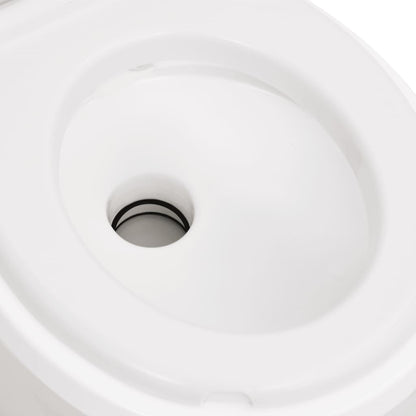 vidaXL Integrated Camping Toilet White 24+17 L HDPE&PP