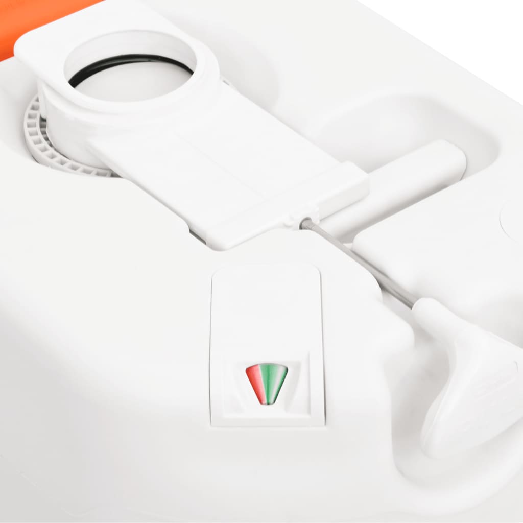 vidaXL Integrated Camping Toilet White 24+17 L HDPE&PP