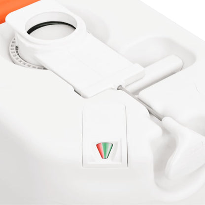 vidaXL Integrated Camping Toilet White 24+17 L HDPE&PP