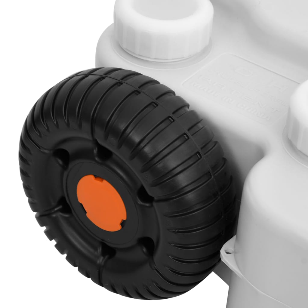 vidaXL Wheeled Water Tank for Camping 30 L Grey