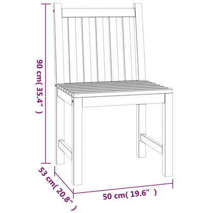 vidaXL 3 Piece Garden Dining Set Solid Wood Teak