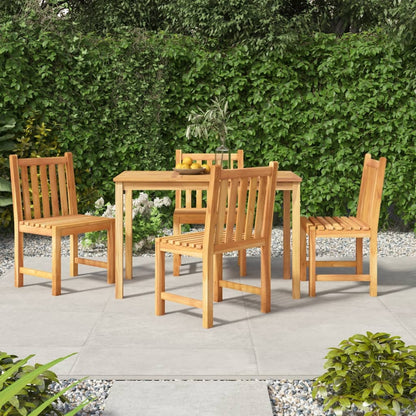 vidaXL 5 Piece Garden Dining Set Solid Wood Teak