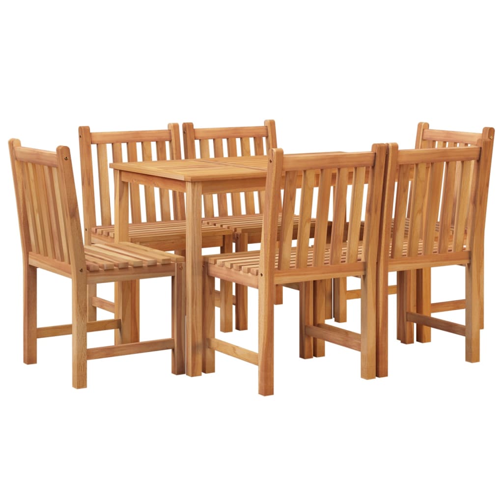 vidaXL 7 Piece Garden Dining Set Solid Wood Teak