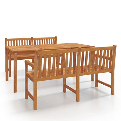 vidaXL Garden Dining Set | Natural Teak | Solid Teak Wood | Large | Durable
