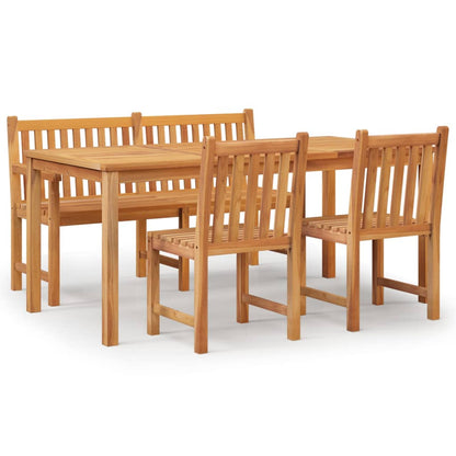 vidaXL Garden Dining Set | Teak | Teak Wood | 4 Piece | Durable