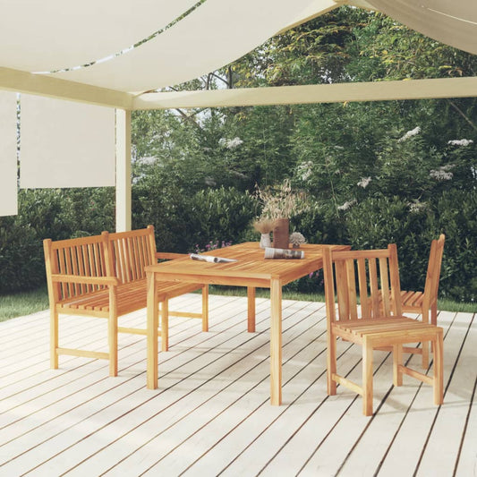 vidaXL Garden Dining Set | Teak | Teak Wood | 4 Piece | Durable