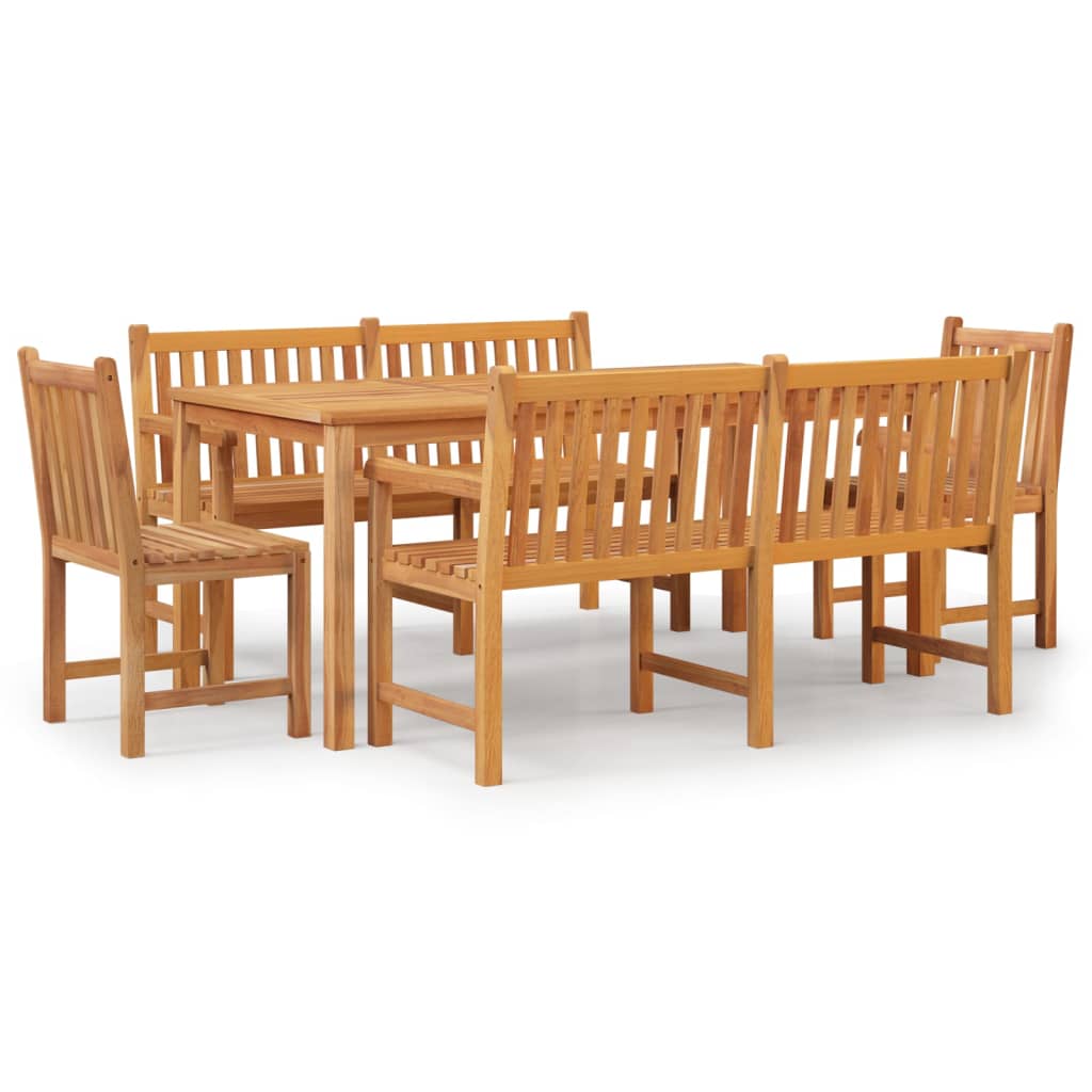 vidaXL Garden Dining Set | Teak | Solid Teak Wood | Large | Durable