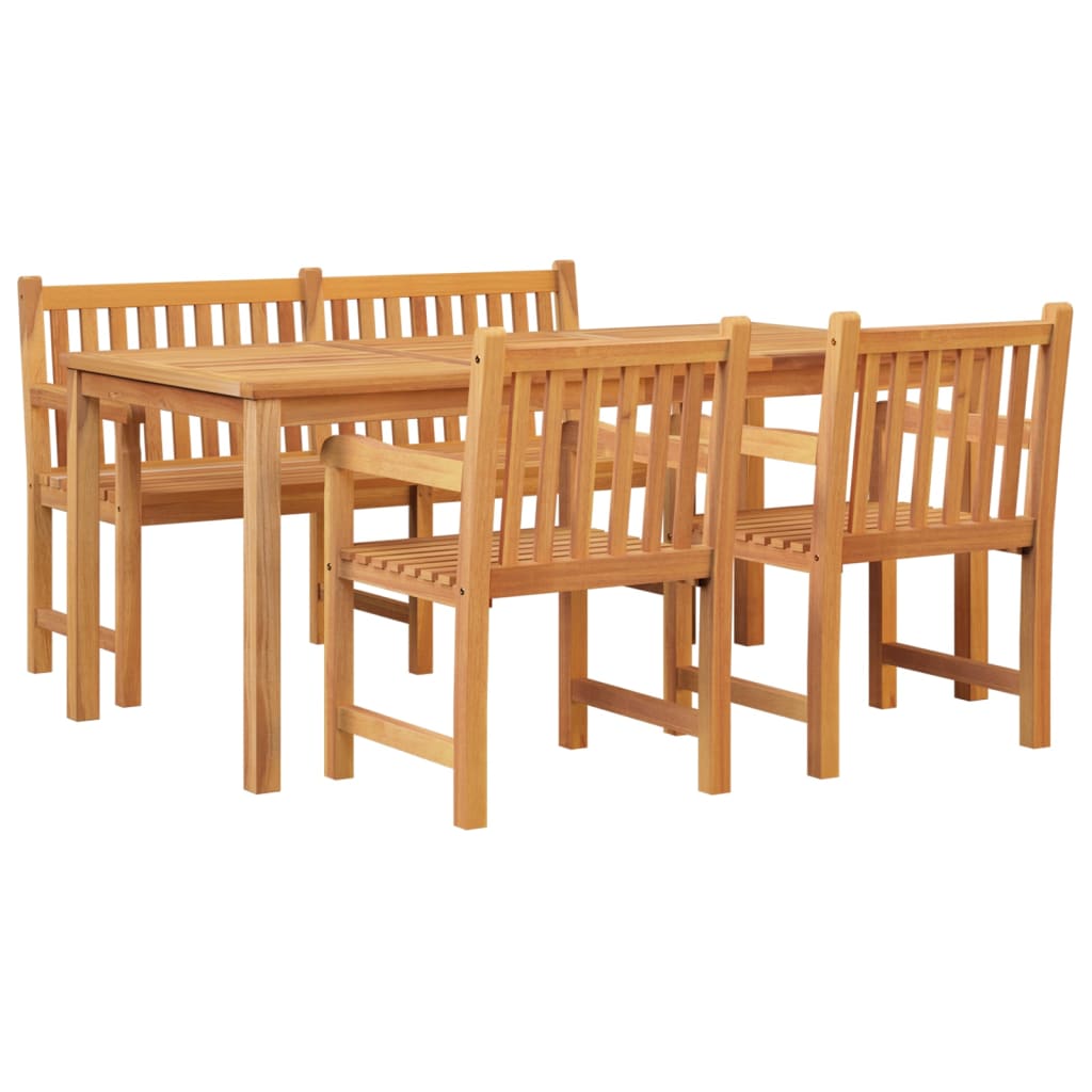 vidaXL Garden Dining Set | Natural Teak | Smooth sanded teak hardwood | Large