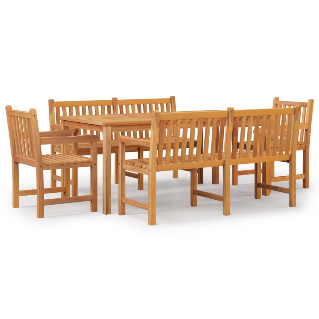 vidaXL Garden Dining Set | Natural Teak | Solid Teak Wood | Medium
