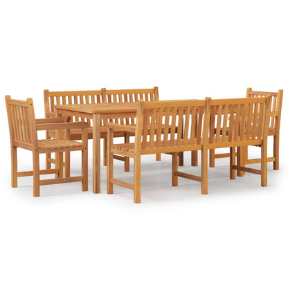 vidaXL Garden Dining Set | Natural Teak | Solid Teak Wood | Medium