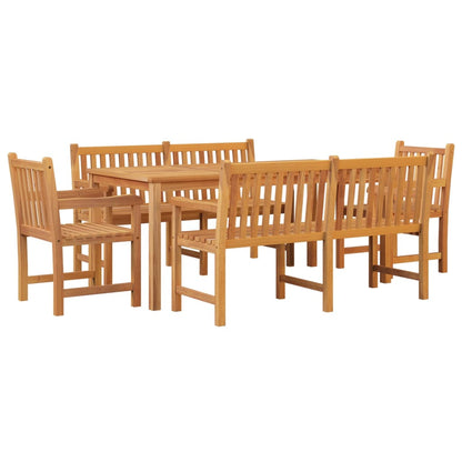 vidaXL Garden Dining Set | Natural Teak | Solid Teak Wood | Medium