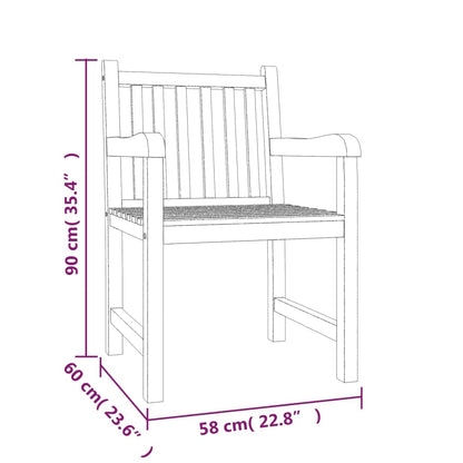 vidaXL Garden Dining Set | Natural Teak | Solid Teak Wood | Medium