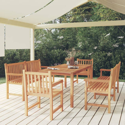 vidaXL Garden Dining Set | Natural Teak | Solid Teak Wood | Medium