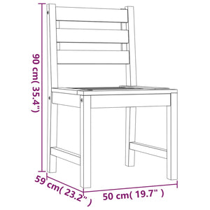 vidaXL Garden Chairs 6 pcs Solid Wood Teak