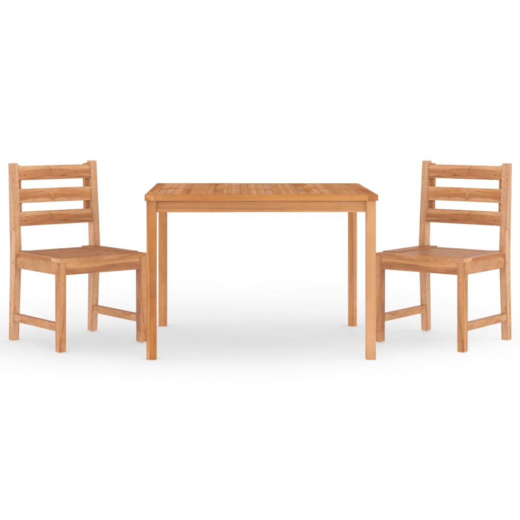 vidaXL Garden Dining Set | Teak | Solid teak wood | 3 piece set