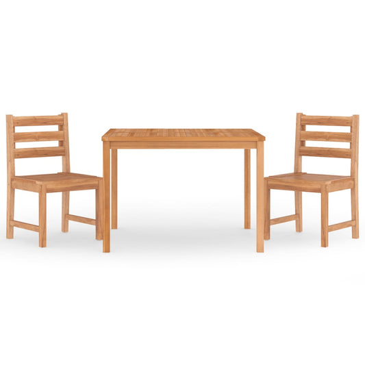 vidaXL Garden Dining Set | Teak | Solid teak wood | 3 piece set