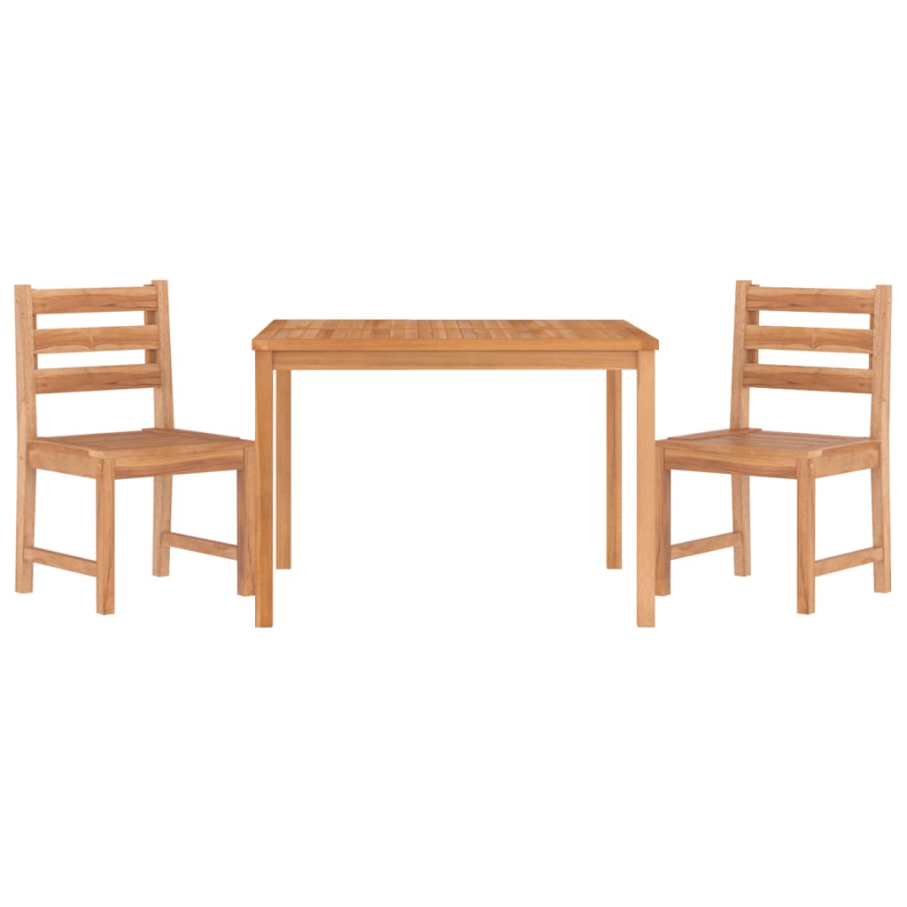vidaXL Garden Dining Set | Teak | Solid teak wood | 3 piece set