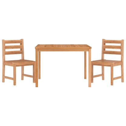 vidaXL Garden Dining Set | Teak | Solid teak wood | 3 piece set