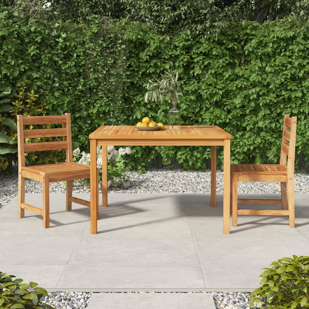 vidaXL Garden Dining Set | Teak | Solid teak wood | 3 piece set