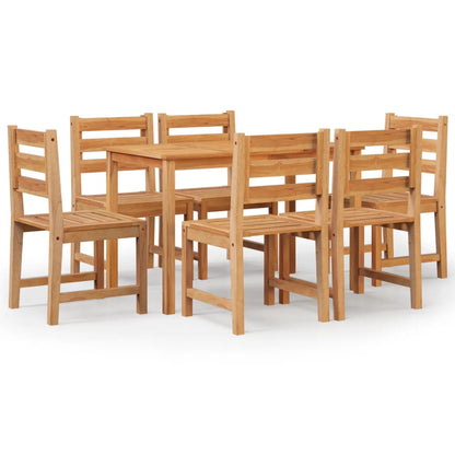 vidaXL 7 Piece Garden Dining Set Solid Wood Teak