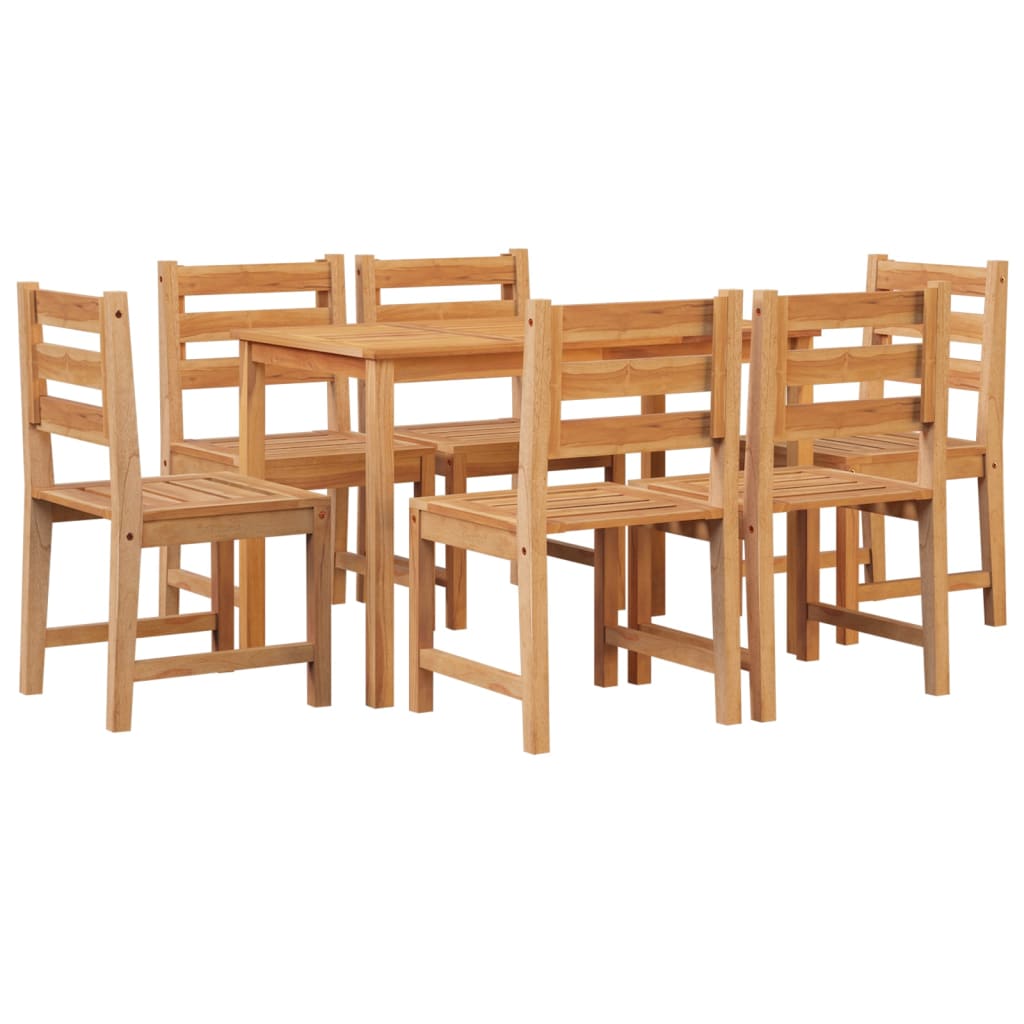 vidaXL 7 Piece Garden Dining Set Solid Wood Teak
