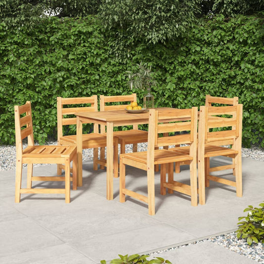 vidaXL 7 Piece Garden Dining Set Solid Wood Teak