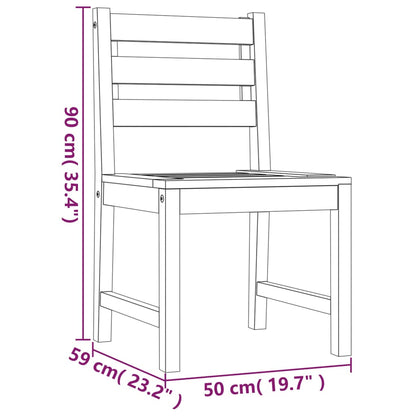 vidaXL Garden Dining Set | Natural Wood | Solid Teak Wood | Standard | Durable