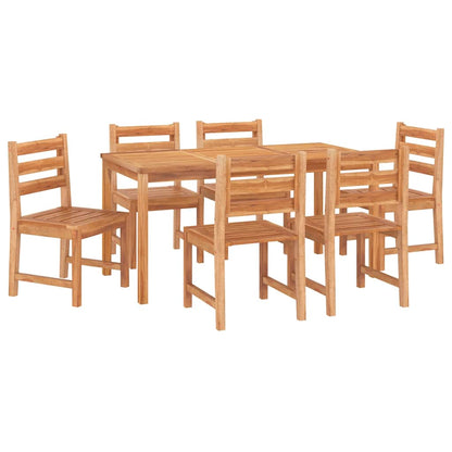 vidaXL Garden Dining Set | Natural Teak | Solid Teak Wood | 6 Seater | Durable