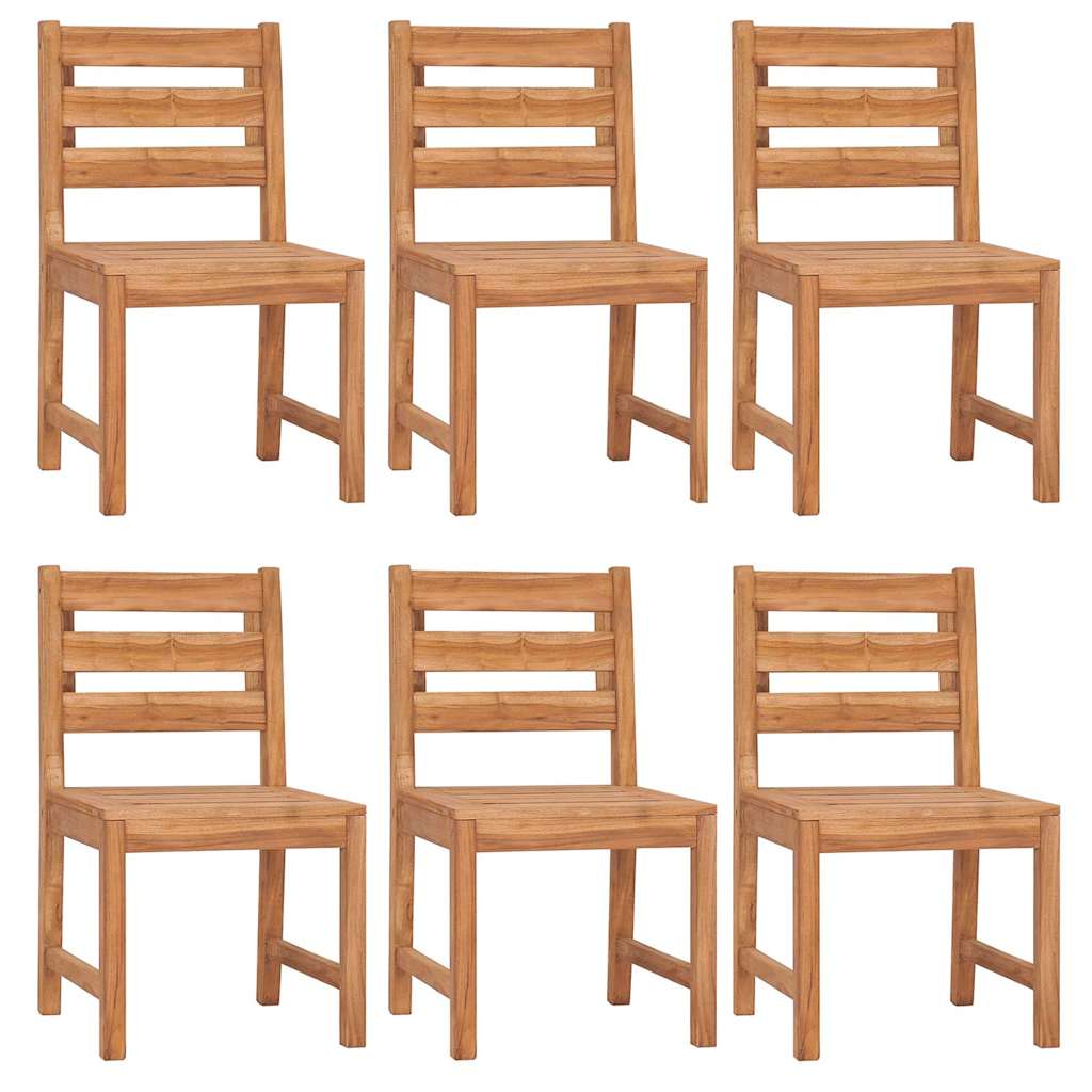 vidaXL Garden Dining Set | Natural Teak | Solid Teak Wood | 6 Seater | Durable