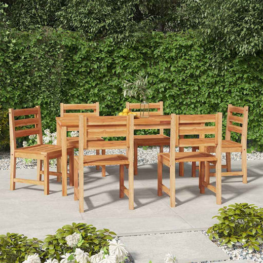 vidaXL Garden Dining Set | Natural Teak | Solid Teak Wood | 6 Seater | Durable