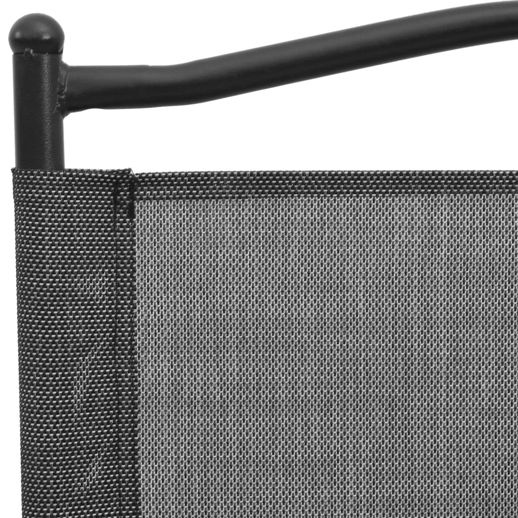 vidaXL Folding Chairs 4 pcs Melange Grey Steel and Textilene