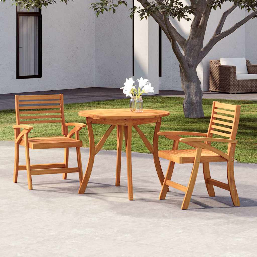 vidaXL 3 Piece Garden Dining Set Solid Wood Acacia