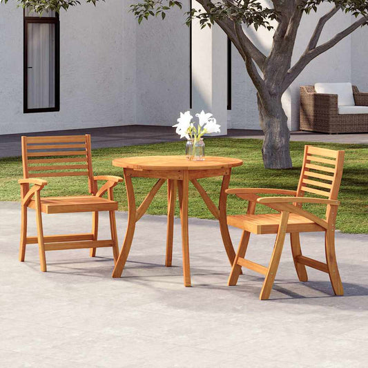 vidaXL 3 Piece Garden Dining Set Solid Wood Acacia