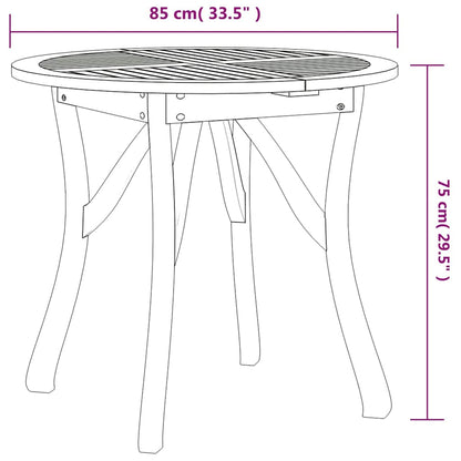 vidaXL 5 Piece Garden Dining Set Solid Wood Acacia