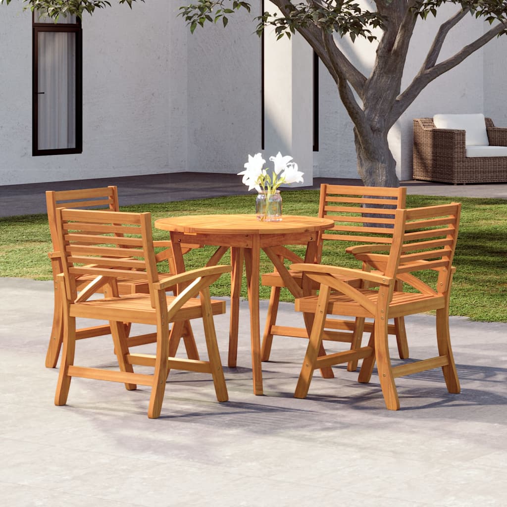 vidaXL Garden Dining Set | Brown | Solid acacia wood | Standard | Durable