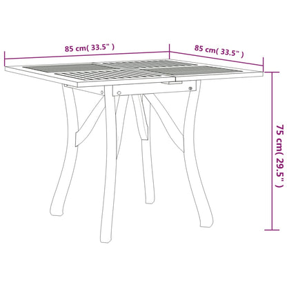 vidaXL Garden Dining Set | Natural Wood | Solid Acacia wood | Medium | Durable
