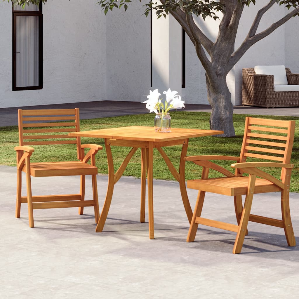vidaXL Garden Dining Set | Natural Wood | Solid Acacia wood | Medium | Durable